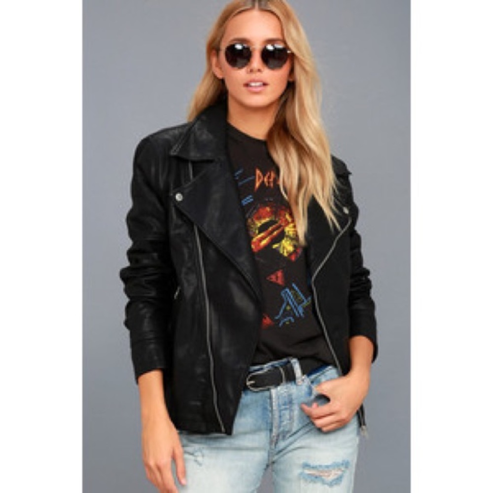 Signature 8 Black Leather Jacket